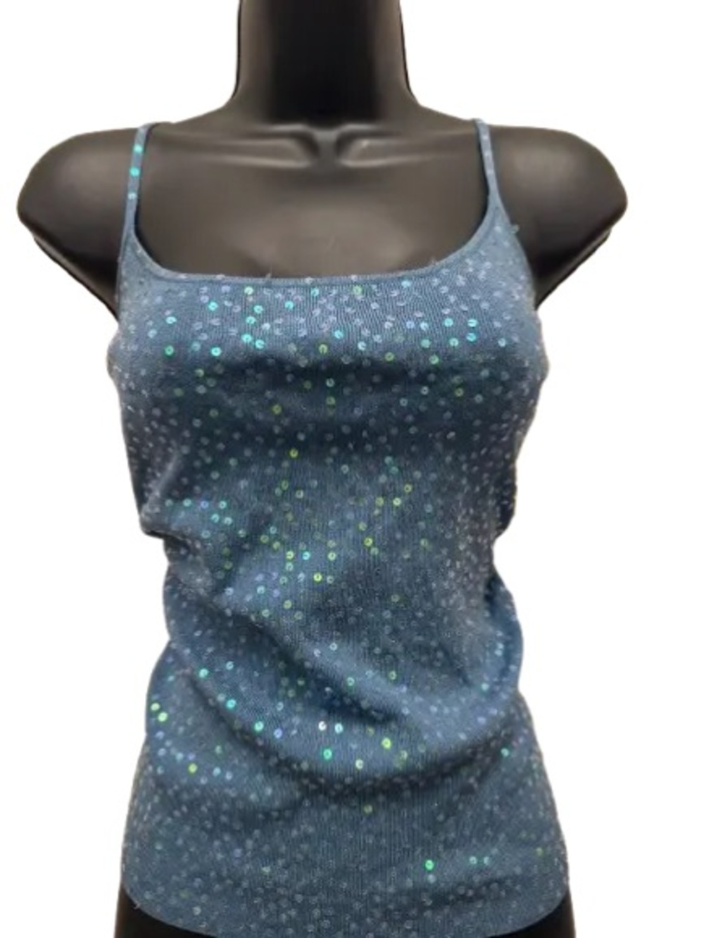 Bombay Blue Sequin Spaghetti Strap Camisole
